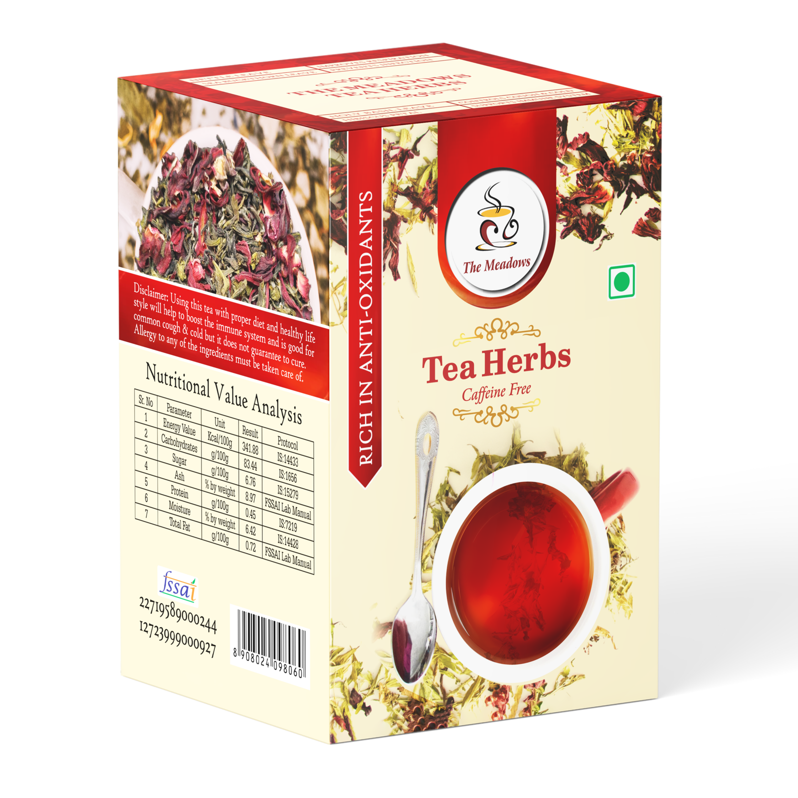 tea herbs box front packshot tea herbs box front packshot